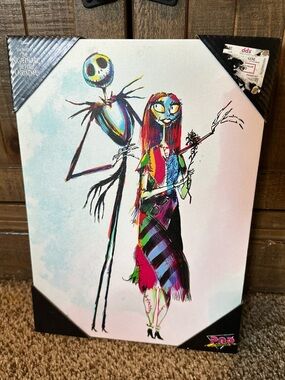 The Nightmare Before Christmas Jack & Sally Colorful Canvas Art